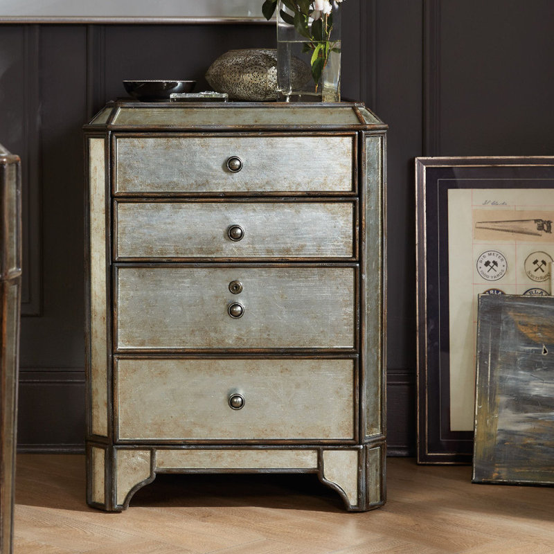 Hooker Furniture Arabella Mirrored 3Drawer Vertical Filing